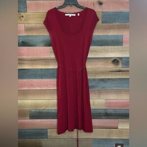 Max Studio Ted Ribbed Dress with Tie Belt